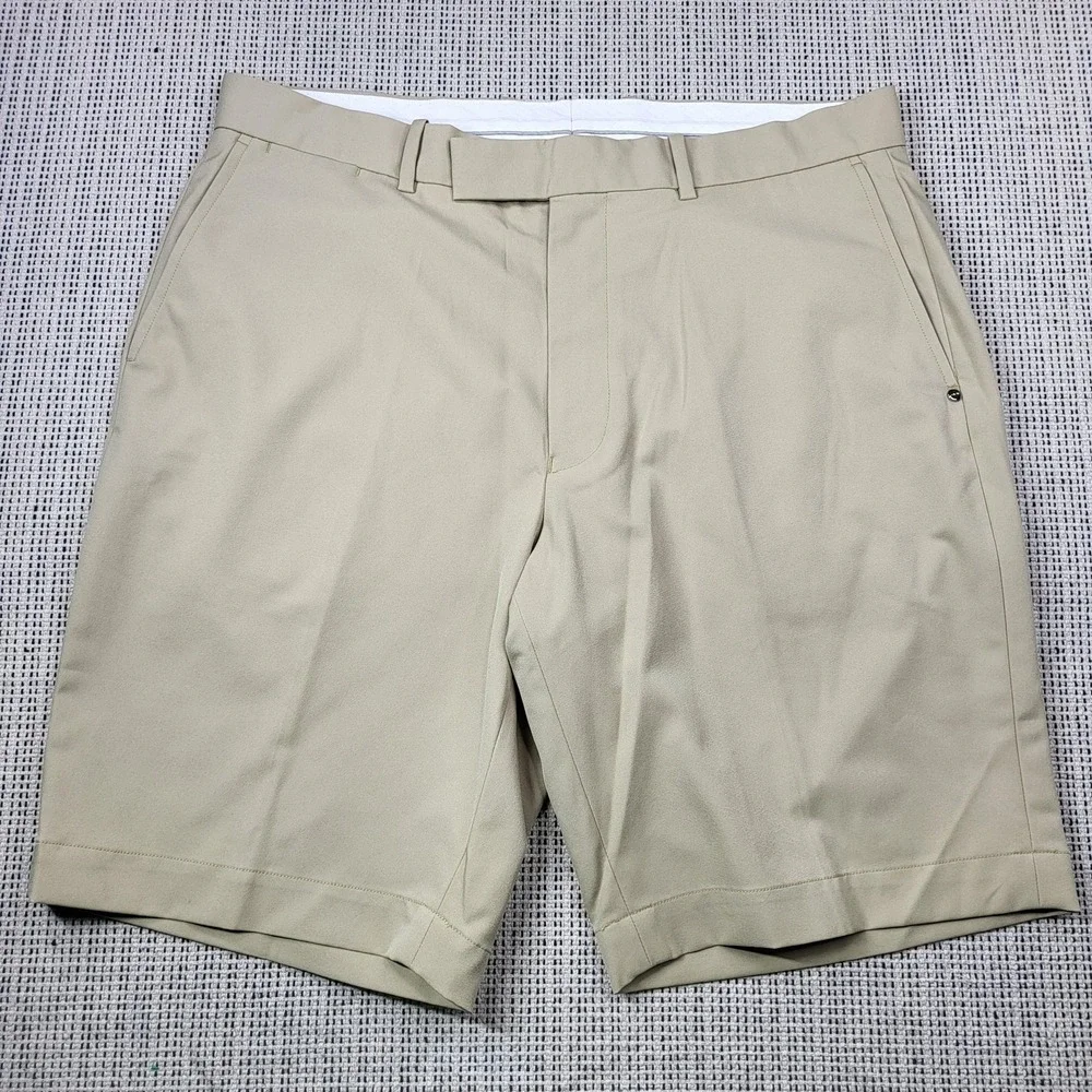RLX Ralph Lauren Shorts Mens 35 Beige Golf‎ Performance Chino 10 Inseam Casual